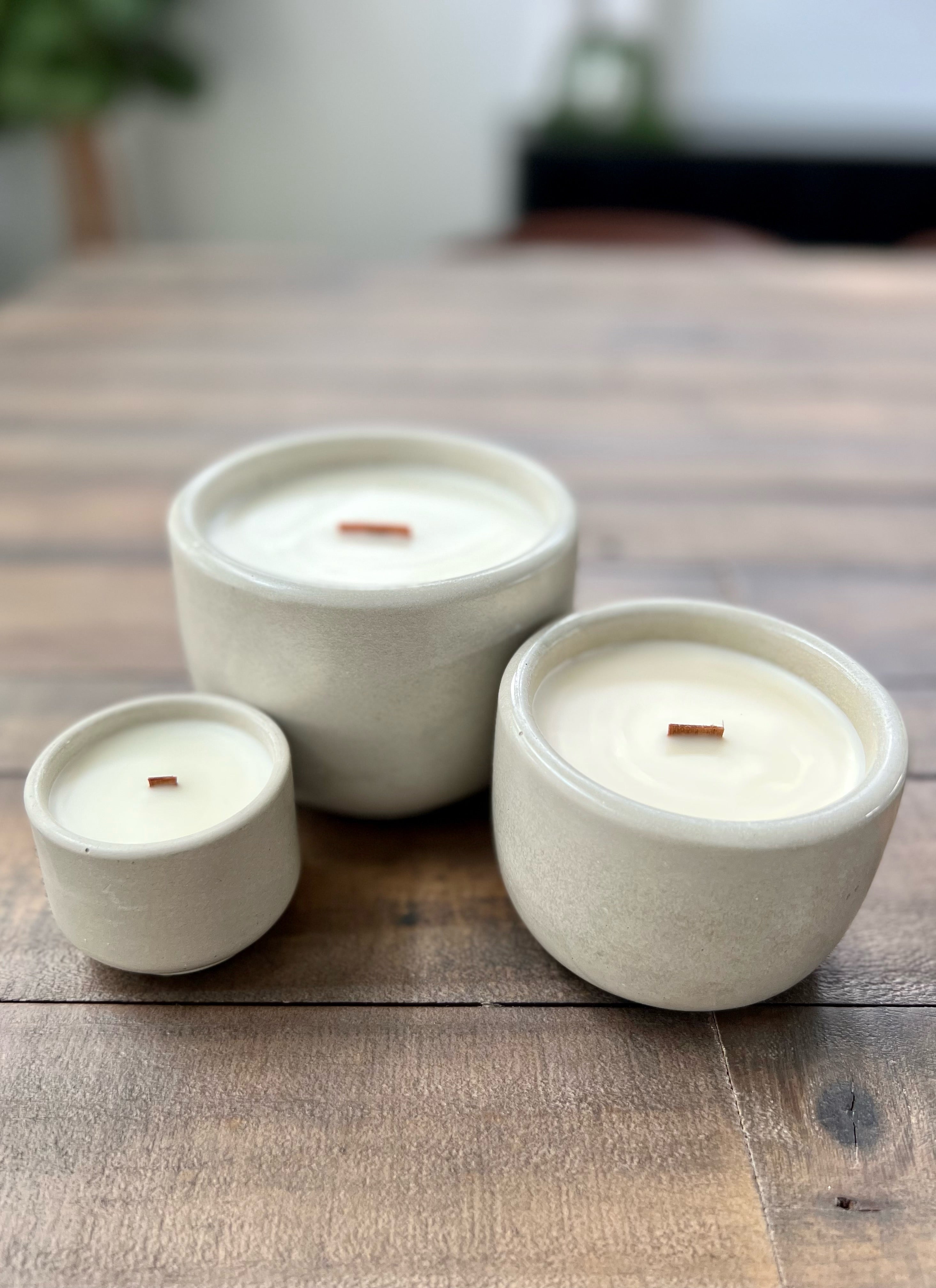 Signature Collection-Handcrafted Wooden Wick Coconut/Soy Cement Candle